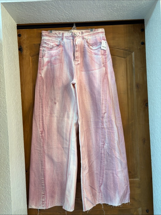 Free People Denim - Free People Pink Ombre Wide-Leg Jeans tall girl friendly!